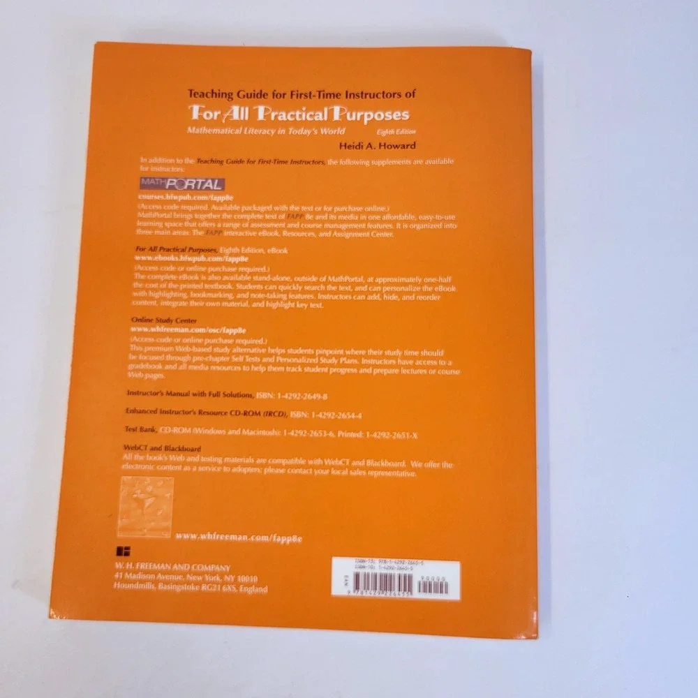 Teaching Guide For All Practical Purposes Math Literacy Book W.H. Freeman